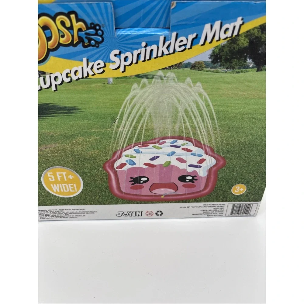 Sloosh Inflatable Cupcake Sprinkler‎ Mat Open Box Never Used 68 X 56